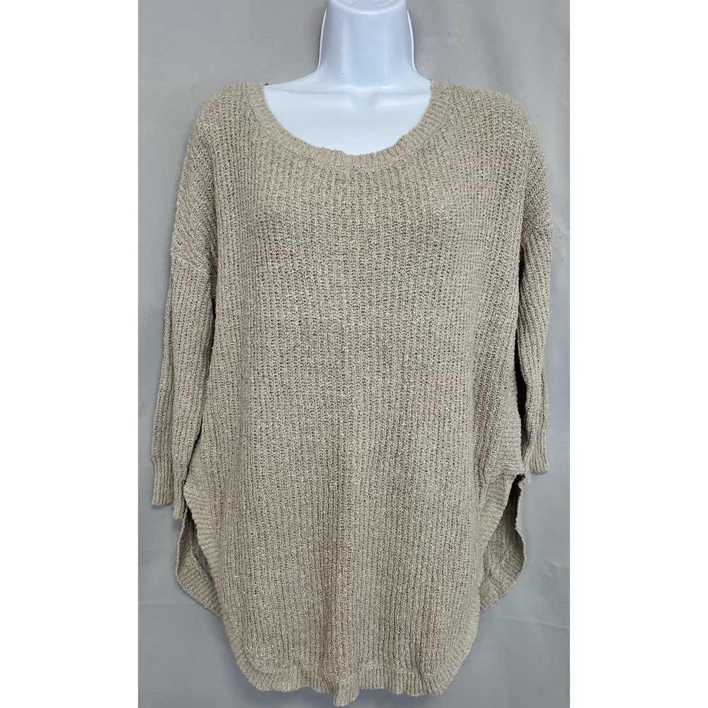 Express Beige Knit circle Hem Sweater Size Small NWT Women's